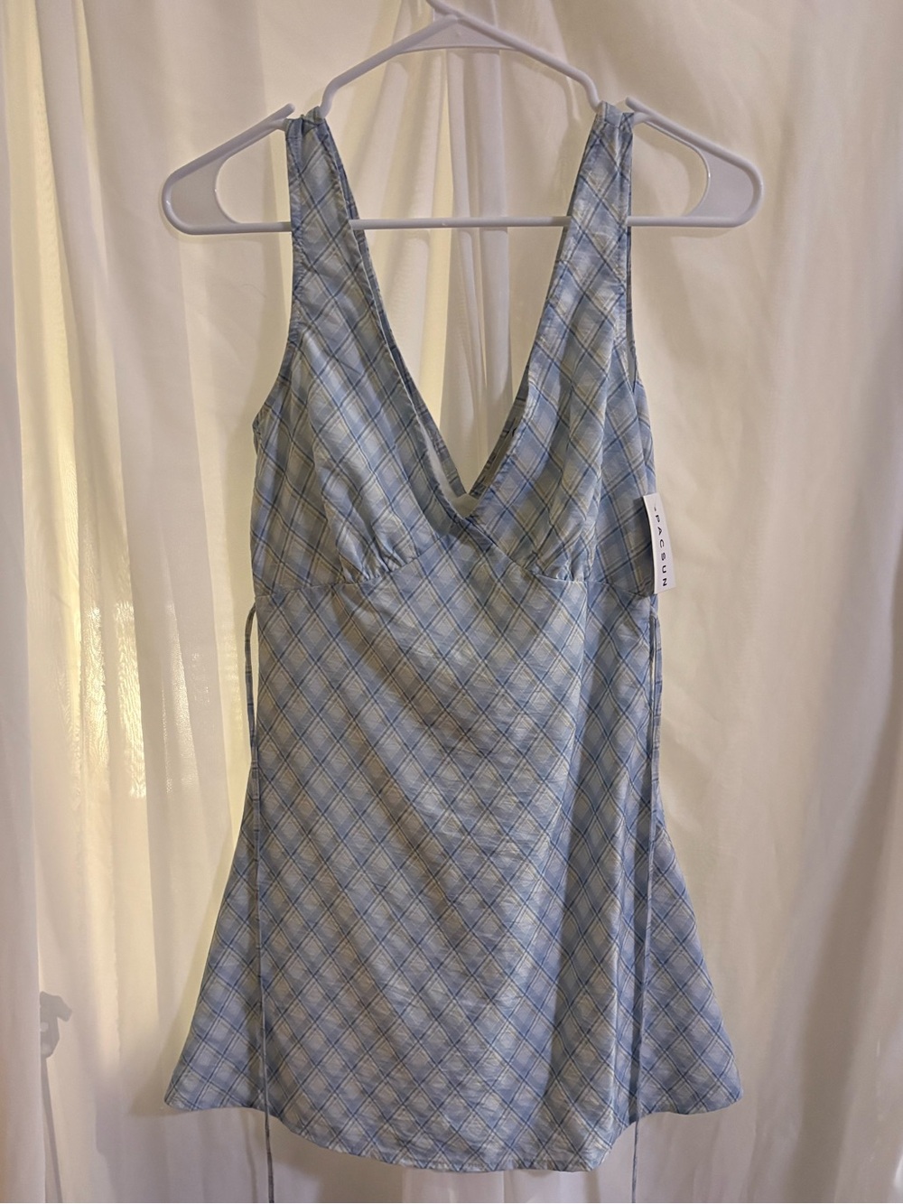 Blue Plaid mini dress
